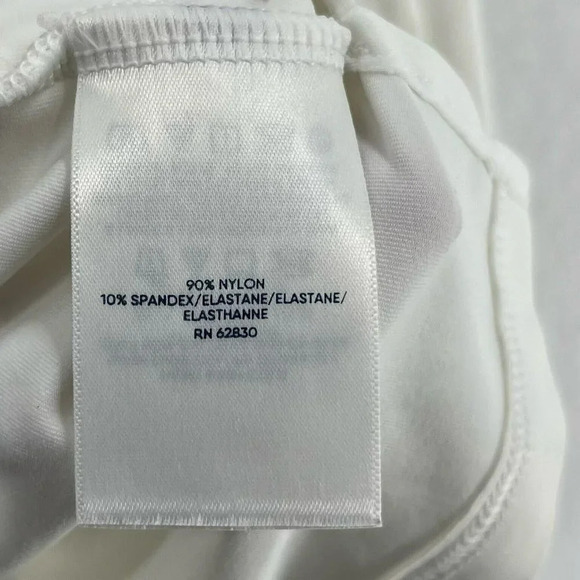 Lands' End Active Shirt Womens Sz S White Mock Neck 1/4 Zip Long Sleeve Pockets - Picture 14 of 15